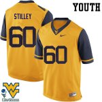 Youth West Virginia Mountaineers NCAA #60 Adam Stilley Gold Authentic Nike Stitched College Football Jersey RC15B18EN